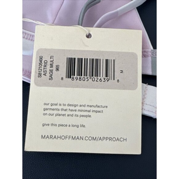 Mara Hoffman Women's M Sage Colorblock Multi Bikini Swim Top NWT Geometric - Picture 8 of 13